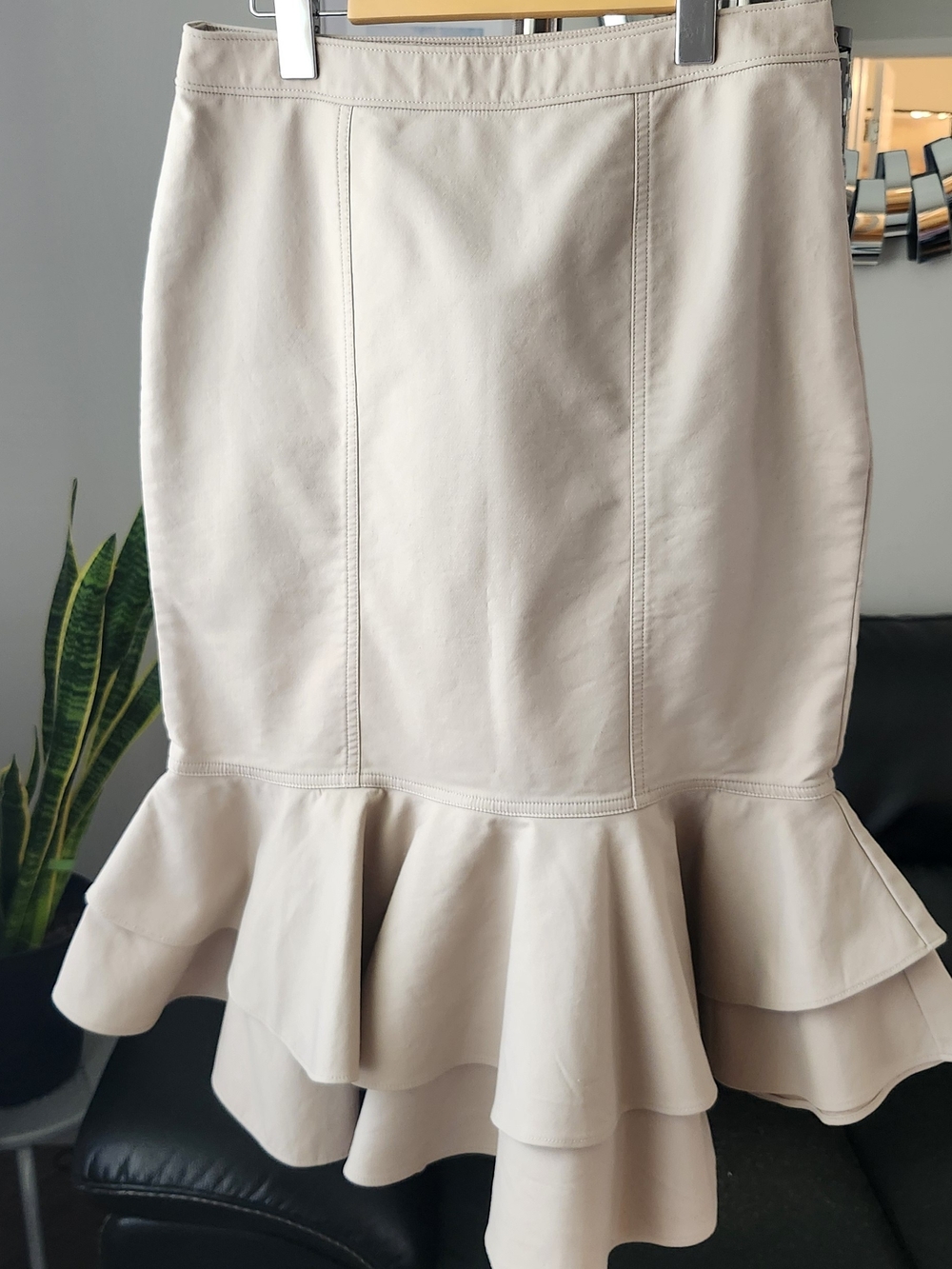 Halogen Beige Ruffle-Hem Skirt - Picture 4 of 7